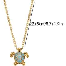 Manta Ray Pendant Necklace, Opal, Manta Ray, Snake, Stainless Steel Necklace, Wheat Chain, For Women, Men, Summer, Beach, Mobula, 42555814 - 玫紅色 - 查看 6