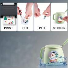 Premium Matte White Printable Sticker Paper For Inkjet Printer, Quick Drying, Water Resistant, Scratch Resistant, Sticks To Most Surfaces, 8.3x11.7 Inches, 20/10 Sheets - MATTE - View 5