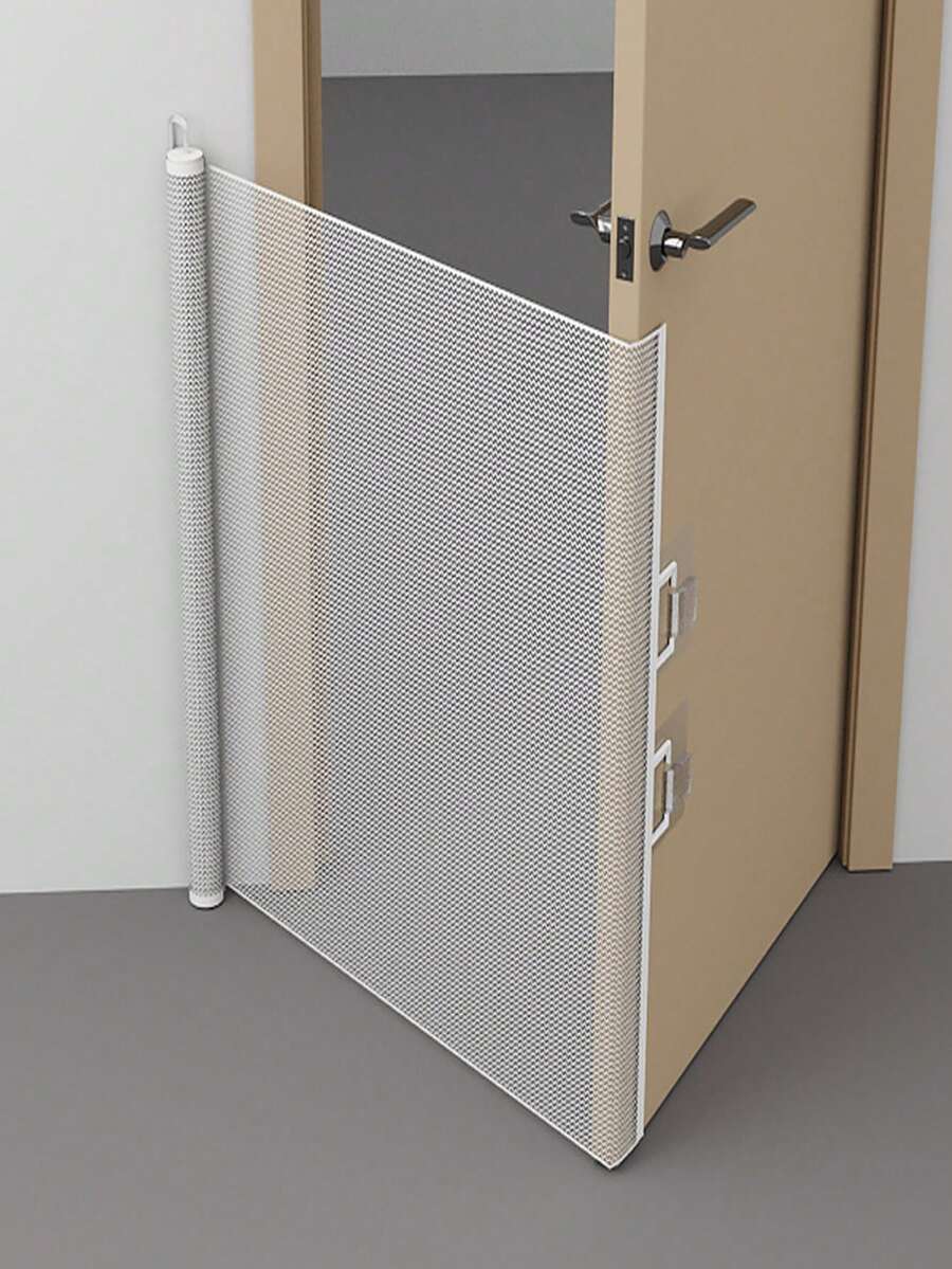Puerta de para mascotas expandible con malla de PVC, fácil instalación, adecuada para cachorros, gatos y otras mascotas, sin necesidad de perforar para evitar que las mascotas escapen, aplicable a escaleras, pasillos y porches, de alta gama, minimalista, invisible, compacta, fácil de usar, sin manos, sin preocupaciones, cómoda, acceso libre, protección de , uso en interiores del hogar, adecuada para puertas, puertas de dormitorio, puertas de balcón, puertas de cristal, puertas de madera, puertas de - Multicolor - Ver 1