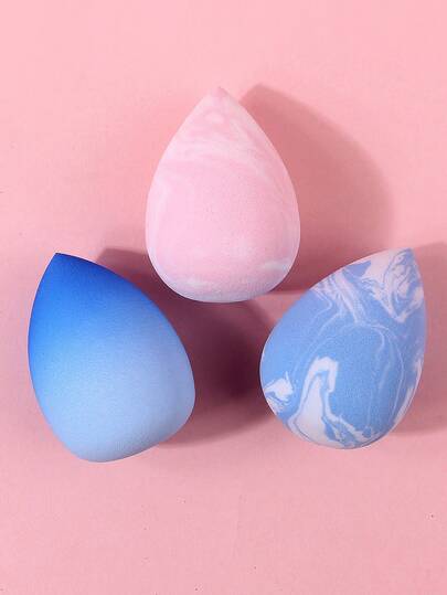 3个装大号新款化妆海绵蛋套装，遇水膨胀，干湿两用，不掉粉，易于上妆，专业化妆工具