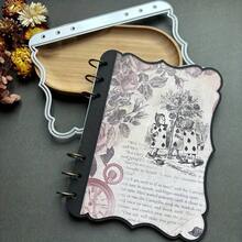 1pc Vintage Style Lace Leaf Cutting Mold, No Jam Design Easy To Remove, Essential For Handmade Cards, Envelopes And Notebooks - 233046 - View 1