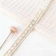 Pita Renda Bordir Bunga Lebar 2cm (2 Yard/5 Yard) Kain Renda Jahit Dekoratif untuk Gaun, Dekorasi Pernikahan, Pembungkus Kado, dan Kerajinan DIY - A1 - View 14