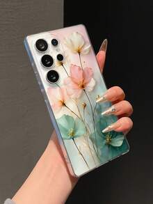 花朵图案 1 件装 时尚花卉透明软壳保护手机壳，适用于三星 Galaxy S26ULTRA、S25ULTRA、S24ULTRA、A17、A16、A56、A37、A06、A16、荣耀 400、500Pro、A3、A5、13C、14C、15C、17ProMax、16ProMax、15ProMax、14、13、12、11 等型号。 - 無色 - 查看 6