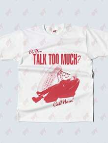 Do You Talk Too Much Renee Rapp Singer Merch Fan T-Shirt - White - View 2