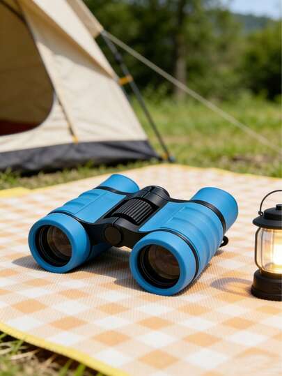 1个，2026新款高清防滑橡胶光学玻璃户外望远镜，手动变焦防滑手柄4×30望远镜，学生双筒望远镜，夏季旅行登山装备，易于携带和存放的紧凑型望远镜