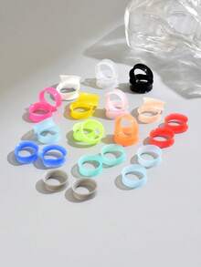 20个9毫米超薄硅胶耳扩，朋克风耳饰，简约时尚耳塞，男女通用 - 耳廓 - 查看 16