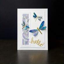 1pc Rectangular & Dragonfly Metal Cutting Dies, DIY Scrapbooking Embossing Template, Suitable For Handmade Greeting Card, Metal Cutting Mold, Gift Card Making Tool - A - View 3