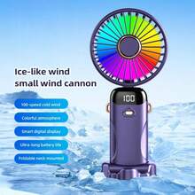 Quạt cầm tay gradient nhiều màu sắc mới với giá đỡ điện thoại và dây đeo, nhỏ gọn và di động, có thể dùng như quạt để bàn, sử dụng pin sạc USB, màn hình LED kỹ thuật số, 6 tốc độ gió, điều chỉnh 90°, luồng gió mạnh và mát, thiết kế yên tĩnh, thích hợp cho du lịch ngoài trời, văn phòng trong nhà, sử dụng trong xe hơi vào mùa hè, quạt làm mát di động có thể gập lại, món quà lý tưởng cho Ngày của Mẹ, Ngày của Cha, Lễ tốt nghiệp, Sinh nhật, Tiệc Hawaii. - nhiều màu - Xem 6
