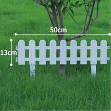 3pcs White Plastic Garden Fence - Durable Anti-Digging Decorative Fence, Suitable For Patio, Yard And Outdoor Space, Lightweight And Easy To Install, Great For Defining Cats/Dogs Activity Area, Outdoor Decorative Fencing | Classic White Pickets | Lightweight Structure, Outdoor Fence - White - View 14