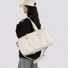 防水尼龙旅行包，大容量周末旅行包，多口袋设计，干湿分离健身手提包，轻便过夜包，男女通用 - 彩色 - 查看 6