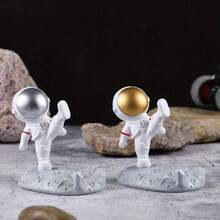 1 pièce Support créatif pour téléphone et tablette en forme d'astronaute - Matériau ABS durable, design de dessin animé mignon avec figurine d'astronaute dynamique, convient pour la maison, le bureau, les cours en ligne, la décoration d'astronaute - Multicolore - Voir 8