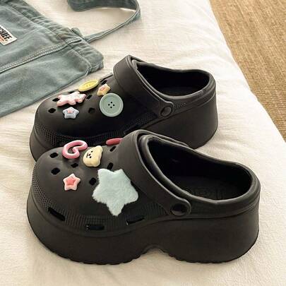 2026新款时尚百搭女士EVA厚底凉鞋，舒适一脚蹬沙滩鞋