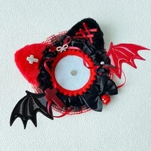 1 cái giá đỡ huy hiệu hình cánh dơi đen kiểu quỷ mới, 9 màu nơ chuông tai mèo phụ kiện đa năng tinh tế tự làm, sản phẩm hoàn thiện 2D hoạt hình anime game cosplay nhân vật trang trí, hàng hóa dành cho người hâm mộ ACG nổi tiếng, giá đỡ huy hiệu Otaku Circle, trang trí trang phục cosplay hội nghị anime - Nhiều màu - Xem 8