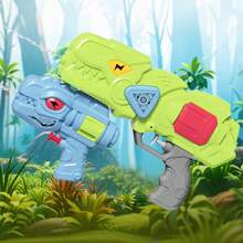 Dinosaur Parent-Child Water Gun Set - Adorable Tyrannosaurus Rex Shaped Water Guns, Suitable For Summer Outdoor Pool, Beach Water Fights, Interactive 2 Pieces Water Gun Set, Ideal Gift For Kids, Family And Friends Gatherings - Multicolor - View 13