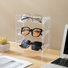 2pcs Stackable Glasses Storage Rack Office Desktop Glasses Display Rack (Transparent) - 2PCS - View 6