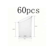 10/20/30/40/50/60 Pcs Creative Cylinder Slanted Cup, Dessert Cup, Mousse Cup, Ice Cream Cup, Suitable For Afternoon Tea, Birthday, Wedding, Christmas, Valentine's Day Party Supplies! - Clear - View 15