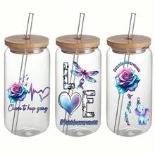 4 Packs Professional-Grade UV DTF Cup - Suitable For 16 Oz Travel Mugs, Mental Health Insulated Cup | Permanent Scratch-Resistant Transfer, Compatible With Glass And Ceramic Mugs, Easy-Peel UV DTF Transfer, Perfectly Fits Smooth Curved Surfaces - Multicolor - View 6