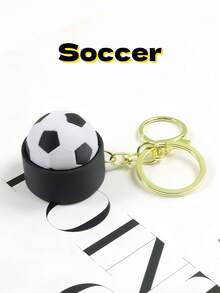 3D Printed Stress Relief Ball Keychains, PLA Material, Realistic Basketball, Football, Rugby, Volleyball, Golf Ball, Baseball, Tennis Ball, Beach Ball And Pickleball Pendants - Balls - View 12