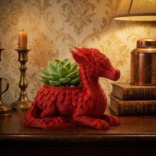 Dragon Planter Pot, Black/Red Dragon-Shaped Succulent Planter, Small Desktop Cactus Flower Pot For Home Office Decor, 4.3 In L X 3.5 In H - Dragon-shaped - View 6