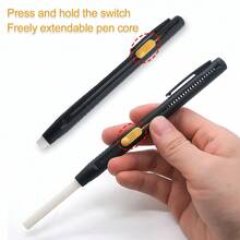 2pcs Pen Holder + 20pcs Refill Disappearing Marking Chalk, New Retractable Invisible Marking Pen, High Temperature Vanishing Marking Powder For Clothing Sewing, Refillable Wax Chalk Pencil - [Retractable Invisible Pen] 2 Pens + 20 Refills - View 5