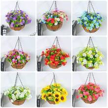 8/10 Inch Round Wire Plant Holder Metal Hanging Basket Coconut Liner Lining Plants Flower Garden Pot For Home Balcony Decoration - A - View 3