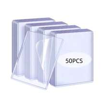25/50pcs PVC Hard Plastic Transparent Card Sleeves, Card Game Collectible Card Protector Sleeves, Collection Card Holder, Scratch-Resistant, Fold-Resistant, Dust-Proof - Multicolor - View 12