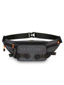 男士腰包 时尚胸包 防水休闲单肩包 大容量斜挎包 - 彩色 - 查看 12