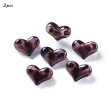 新款豹纹亚克力散珠心形星形透明直孔DIY手机链串珠材料 - 彩色 - 查看 9