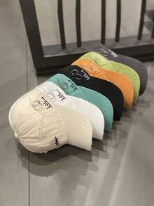 New Distressed Baseball Cap, Unisex Korean Style Embroidered Sun Visor Hat,Summer,Beach,Holiday - A - View 9
