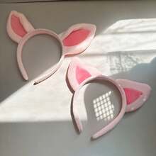 1个/2个可爱粉色小猪耳朵发箍，卡通动物耳朵发夹发饰 - 彩色 - 查看 7