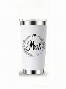1 Set Mr & Mrs Stainless Steel Insulated Travel Mugs, Ideal For Newlyweds, Wife, Bride, Engagement Anniversary, Valentine's Day, Party, Wedding Gift, 20oz (600ml) Capacity - Multicolor - View 10