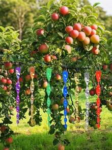 10 chiếc que phản quang chống chim xoay tròn, que nhựa đuổi chim có thiết kế xoay, thích hợp để chống chim trong vườn và trang trại ngoài trời, que nhựa chống chim ngoài trời cho vườn, vườn cây ăn quả, ban công, trang trại, thích hợp để treo làm đồ trang trí sân vườn, đồ trang trí treo ngoài trời, trang trí nhà cửa. - A - Xem 2