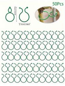 50pcs Multi-Size Plant Support Clips And Garden Trellis Connectors - Butterfly Shaped Clamps To Secure Stems, Durable Plastic Plant Clips For Climbing Vines, Roses, Tomatoes And Potted Plants, Easy Installation Reusable Gardening Accessories To Support Stems And Promote Healthy Plant Growth - Figure 8 Button - View 10