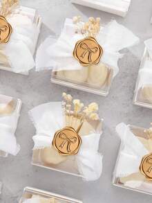 10/30/50/100pcs Butterfly Wax Seal Stickers Wedding Invitation Envelope Seal Stickers, 3D Self-Adhesive Paper For Invitation Letters, Graduation Ceremonies, Greeting Cards, Gift Packaging (Antique Gold) Baby Showers, Baby Themed Parties - Multicolor - View 5