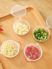 50pcs/Pack Disposable Seasoning Containers With Sealed Lids, Suitable For Takeout, Sauce Dishes, Integrated Chili Sauce And Soy Sauce Small Plate Compartment Boxes - Multicolor - View 9