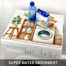 1片可爱猫咪图案硅胶垫，营造温馨家庭氛围，防滑，适用于洗衣机罩、烘干机罩、咖啡机垫、厨房台面垫，多功能家用垫 - 溫柔的家務詩 - 查看 8