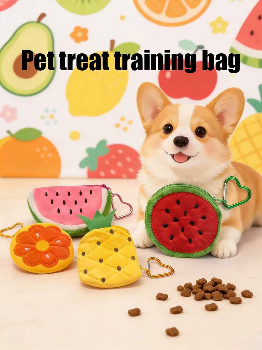 1pc Cute Multifunctional Pet Training Bag, Outdoor Feeding Waist Bag, Portable Pet Treat Training Pouch, Pet Supplies - Multicolor - View 1