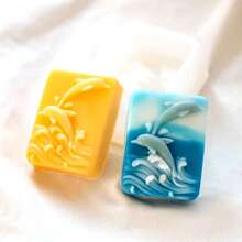 1个仙女海豚蜡烛硅胶模具，方形创意模具，适用于制作肥皂、蜡烛、石膏、香薰树脂3D模具，DIY派对、情人节、母亲节礼物 - 模具 - 查看 11