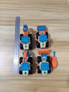 Juego de vehículos de ingeniería para ensamblar y desarmar para niños, rompecabezas de atornillado y ensamblaje de modelos de vehículos de simulación de ingeniería, adecuado para niños y niñas de 3 a 12 años, regalo creativo y de cumpleaños (estilo de accesorios aleatorio) - Multicolor - Ver 11