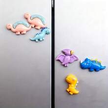 5/10pcs Cute Resin Dinosaur Fridge Magnets - Cartoon Refrigerator Stickers, Home Kitchen Decor, Birthday/Graduation Gift - Multicolor - View 7