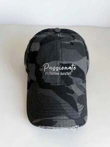 1pc Summer Camouflage Baseball Cap, Embroidered Snapback Hat, Outdoor Casual Sun Hat, Unisex - Baseball Cap - View 12