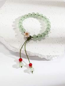 1pc Princess-Inspired Crystal Beaded Bracelet, Minimalist Design, Sweet Girl Style, Matching Best Friend Gift - Multicolor - View 9