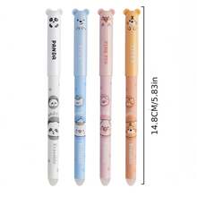 4pcs Animal Erasable Gel Pen Set, Panda Shaped, Suitable For Students, Back To School Gift - Sets - View 2