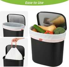 MakMeFre 4Gallon Drawstring Small Kitchen Trash Bags,Clean Fresh Scent And Heavy Duty Garbage Bags(100 Count,45x50cm) - ColorA - 查看 5