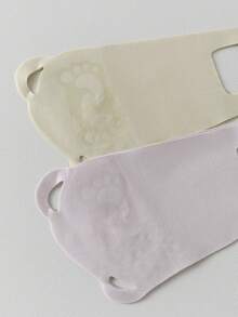 1/3/6 双装女士双趾隐形袜，夏季薄款冰丝分趾袜，超低帮，防滑，露趾船袜 - 彩色 - 查看 6