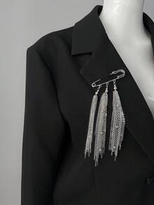 1件嘻哈风镂空星形吊坠水晶链组合胸针，摇滚朋克设计，休闲简约，街头风格，适合婚礼、派对、日常佩戴，男女皆宜的时尚裤链礼物 - 褲鏈 - 查看 7