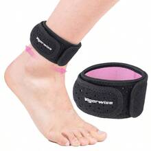 Achilles Tendonitis Brace, 1Pcs Adjustable Achilles Ankle Strap Men, Gray Ankle Brace With Silicone Pad Achilles, Running, Cycling, Hiking, Sports - 粉紅色 + 均碼 - 查看 3