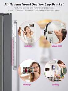 1PC/2PCS Multi-Color Strong Silicone Phone Case, Double-Sided 80 Suction Cups Stand - Hands-Free Selfie/Video Stand, Suitable For IPhone And Android Phones, Birthday Gift, Phone Stand For Family And Friends, Phone Accessories - Multicolor - View 8