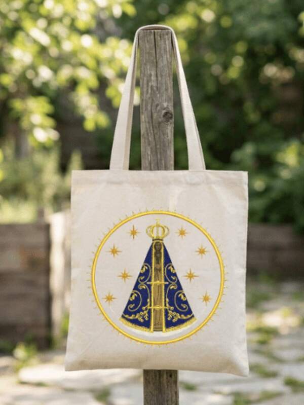 Bolsa Ecobag 100% Algodão Cru - NOSSA SENHORA APARECIDA