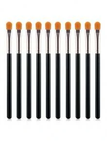 RANCAI 10pcs Eye Shadow Brushes, Fiber Hair Concealer Brush, Eye Makeup Blending Brush, Single Portable Cosmetic Tool - Multicolor - View 12